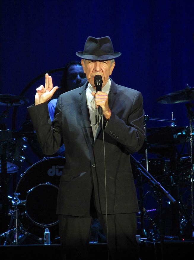 Fotografía de concierto de Leonard Cohen