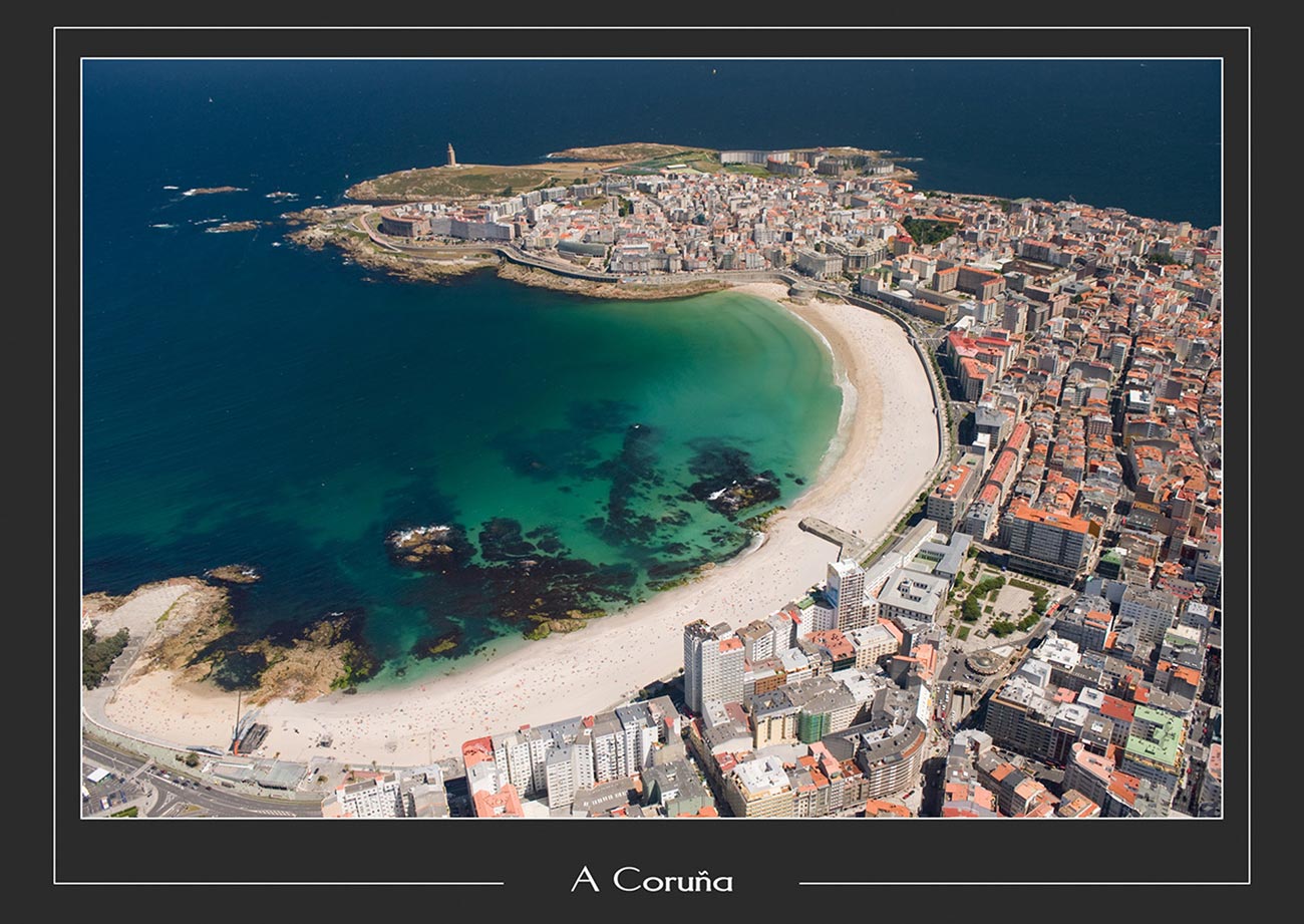 Fotografía aérea de A Coruña