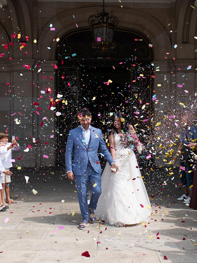 Foto de boda en el Ayuntamiento de A Coruña